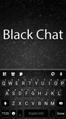 SMS Black Chat Keyboard Backgr android App screenshot 0